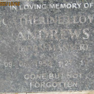 ANDREWS Catherine Lloyd nee MANSER 1952-2006