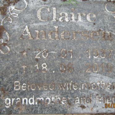 ANDERSEN Claire 1937-2019