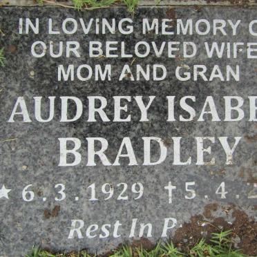 BRADLEY Audrey Isabel 1929-2009