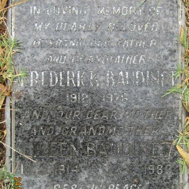 BAUDINET Frederick 1912-1976 &amp; Eileen 1914-1983
