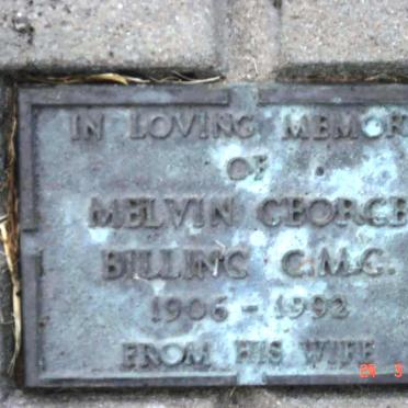 BILLING Melvin George 1906-1992