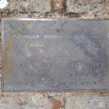 CAROLISSEN Reginald Thomas 1917-1978 &amp; Dora Catherine 1908-1980