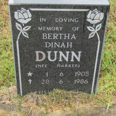 DUNN Bertha Dinah nee HARKER 1905-1986
