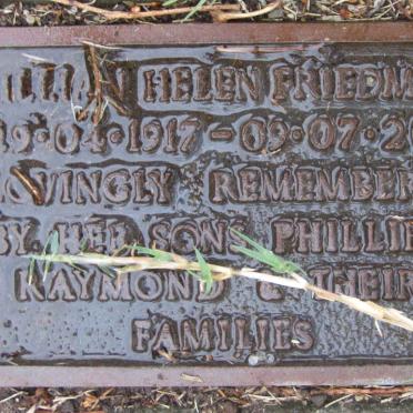 FRIEDMAN Lillian Helen 1917-2001