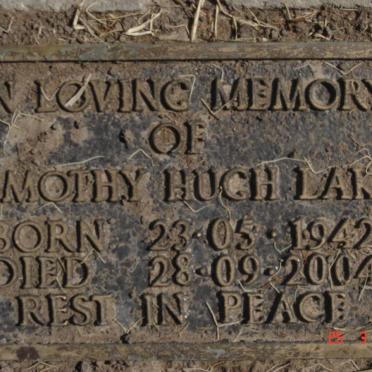 LAKE Timothy Hugh 1942-2004