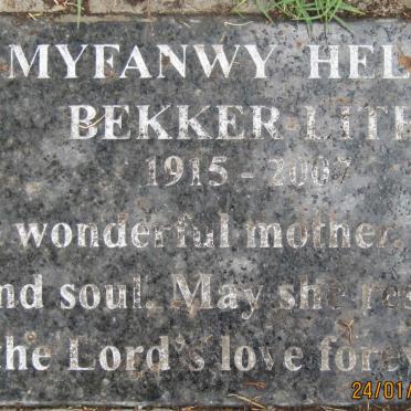 LITH Myfanwy Helen, BEKKER 1915-2007