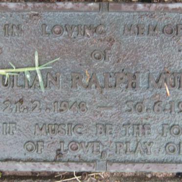 MUDGE Julian Ralph 1948-1996
