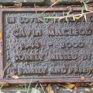 MACLEOD Gavin 1944-2000