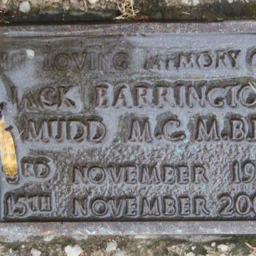 MUDD Jack Barrington 1910-2002