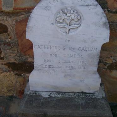 McCALLUM Catherine S. nee CAMFER 1860-1914