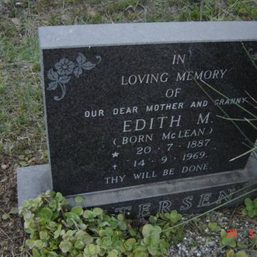 PETERSEN Edith M. nee McLEAN 1887-1969