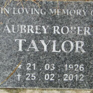TAYLOR Aubrey Robert 1926-2012