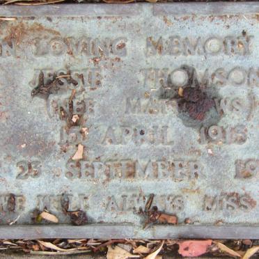 THOMSON Jessie nee MATTHEWS 1913-1982