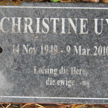 UYS Christine 1949-2010