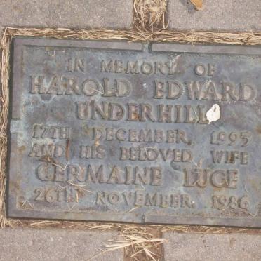 UNDERHILL Harold Edward-1993 &amp; Germaine Luce -1986