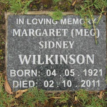 WILKINSON Margaret Sidney 1921-2011