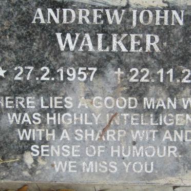 WALKER Andrew John 1957-2016