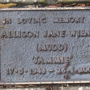WIENER Allison Jane nee MUDD 1943-2000