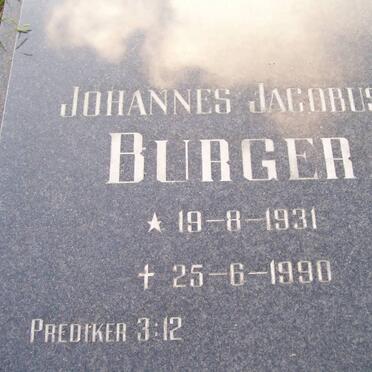 BURGER Johannes Jacobus 1931-1990