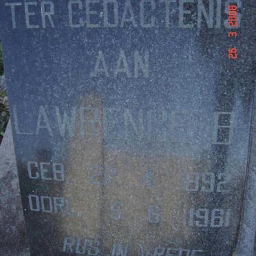 ROOYEN Lawrence, van 1892-1961