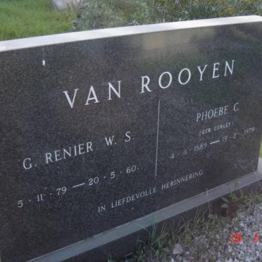 ROOYEN Renier W.S., van 1879-1960 &amp; Phoebe COWLEY 1889-1979
