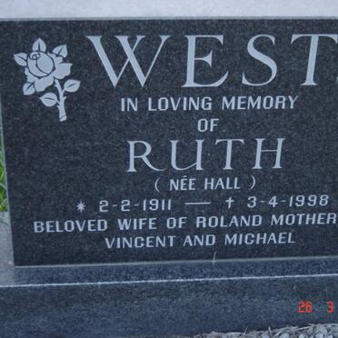 WEST Ruth nee HALL 1911-1998