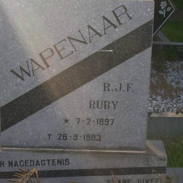 WAPENAAR Ruby J.F. 1897-1983