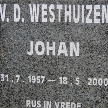 WESTHUIZEN Johan, v.d. 1957-2000