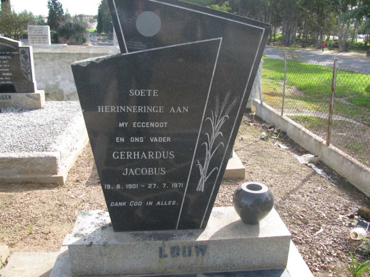 LOUW Gerhardus Jacobus 1901-1971