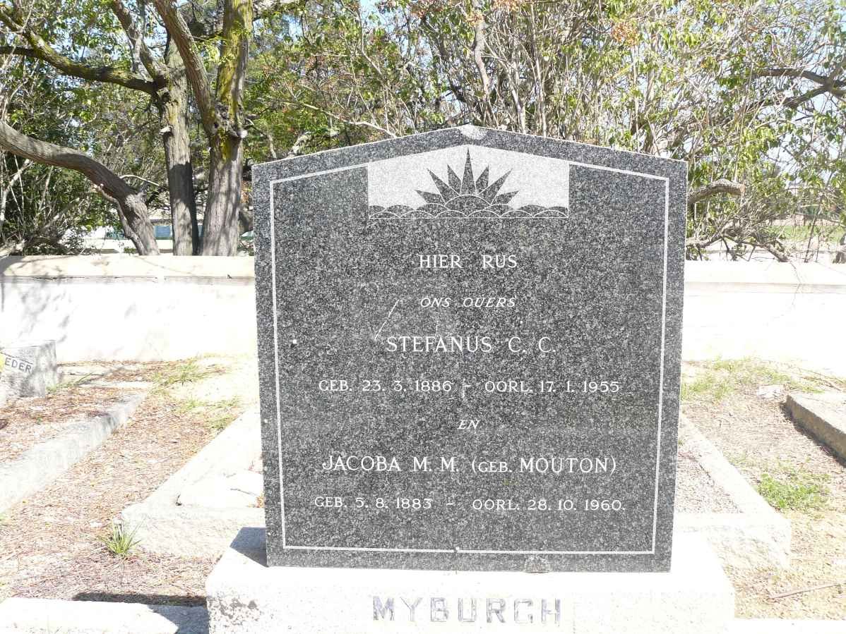 MYBURGH Stefanus C.C. 1886-1955 & Jacoba M.M. MOUTON 1883-1960