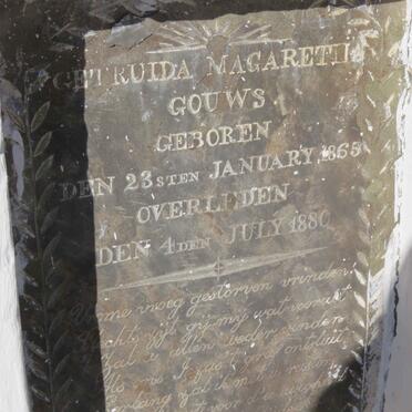 GOUWS Gertruida Magaretha 1865-1880