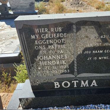BOTMA Johannes Hendrik 1923-1983