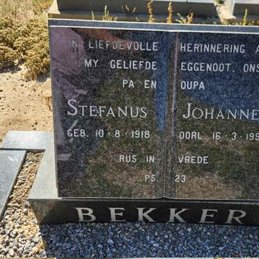 BEKKER Stefanus Johannes 1918-1998