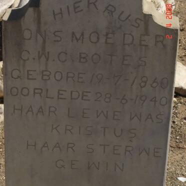 BOTES C.W.C. 1860-1940