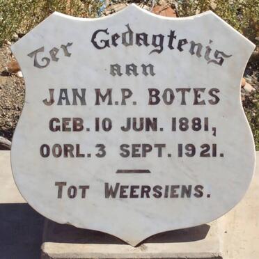 BOTES Jan M.P. 1881-1921