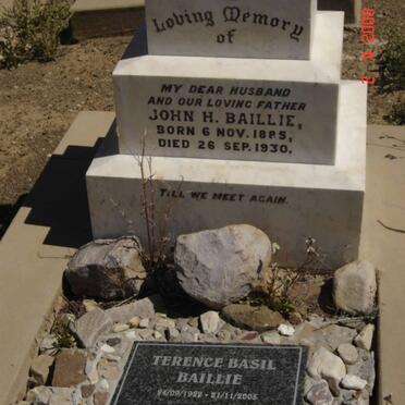 BAILLIE John H. 1885-1930 :: BAILLIE Terence Basil 1922-2003