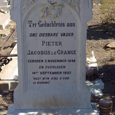 GRANGE Pieter Jacobus, le 1848-1937