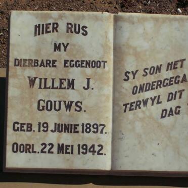 GOUWS Willem J. 1897-1942