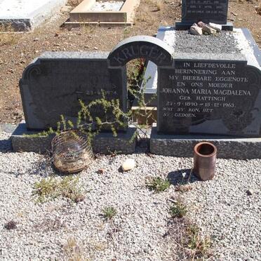 KRUGER Hendrik Arnoldus -1974 &amp; Johanna Maria Magdalena HATTINGH 1890-1963