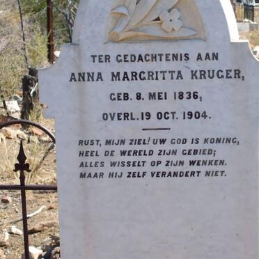 KRUGER Anna Margritha 1836-1904