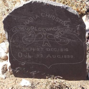 OLDEWAGE Maria Christina nee OPPERMAN 1816-1889