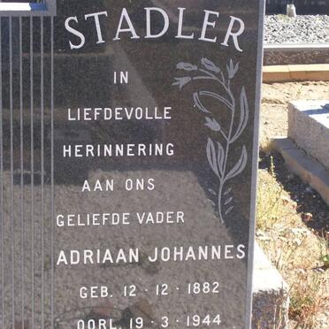 STADLER Adriaan Johannes 1882-1944
