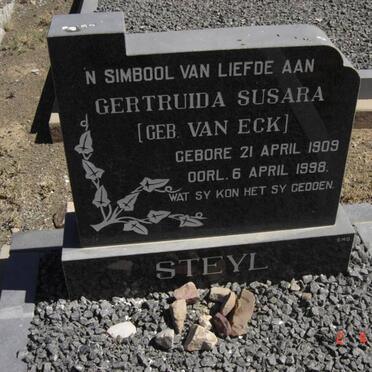 STEYL Gertruida Susara nee VAN ECK 1909-1998