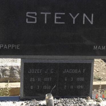 STEYN Jozef J.C. 1897-1968 &amp; Jacoba F. 1898-1941