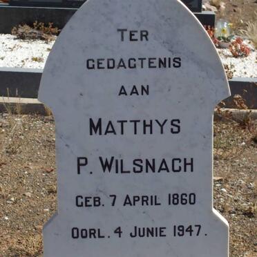 WILSNACH Matthys P. 1860-1947