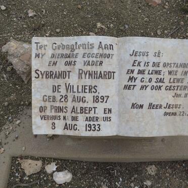 VILLIERS Sybrandt Rynhardt, de 1897-1933