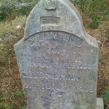 ROUX Anna Maria, le nee COMBRINK 187?-1909