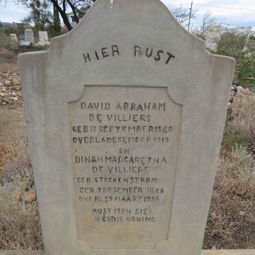 VILLIERS David Abraham, de 1840-1919 &amp; Dinah Margaretha STOCKENSTROM 1846-1928