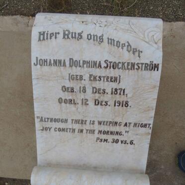 STOCKENSTROM Johanna Dolphina nee EKSTEEN 1871-1918