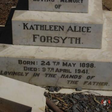 FORSYTH Kathleen Alice 1898-1941